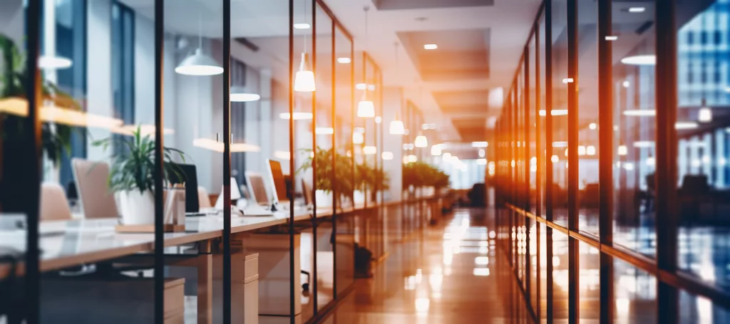 beautifuldefocusedofficebackground-officeinteriorpanoramicbackground