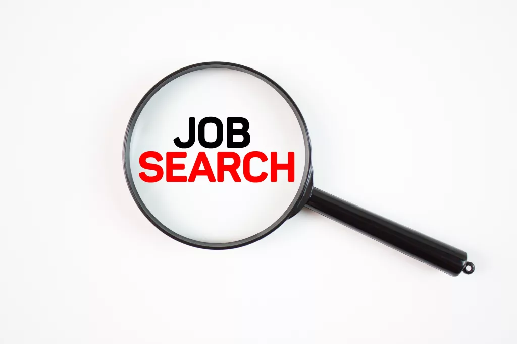 jobsearchtextwordinscriptionthroughamagnifyingglasson