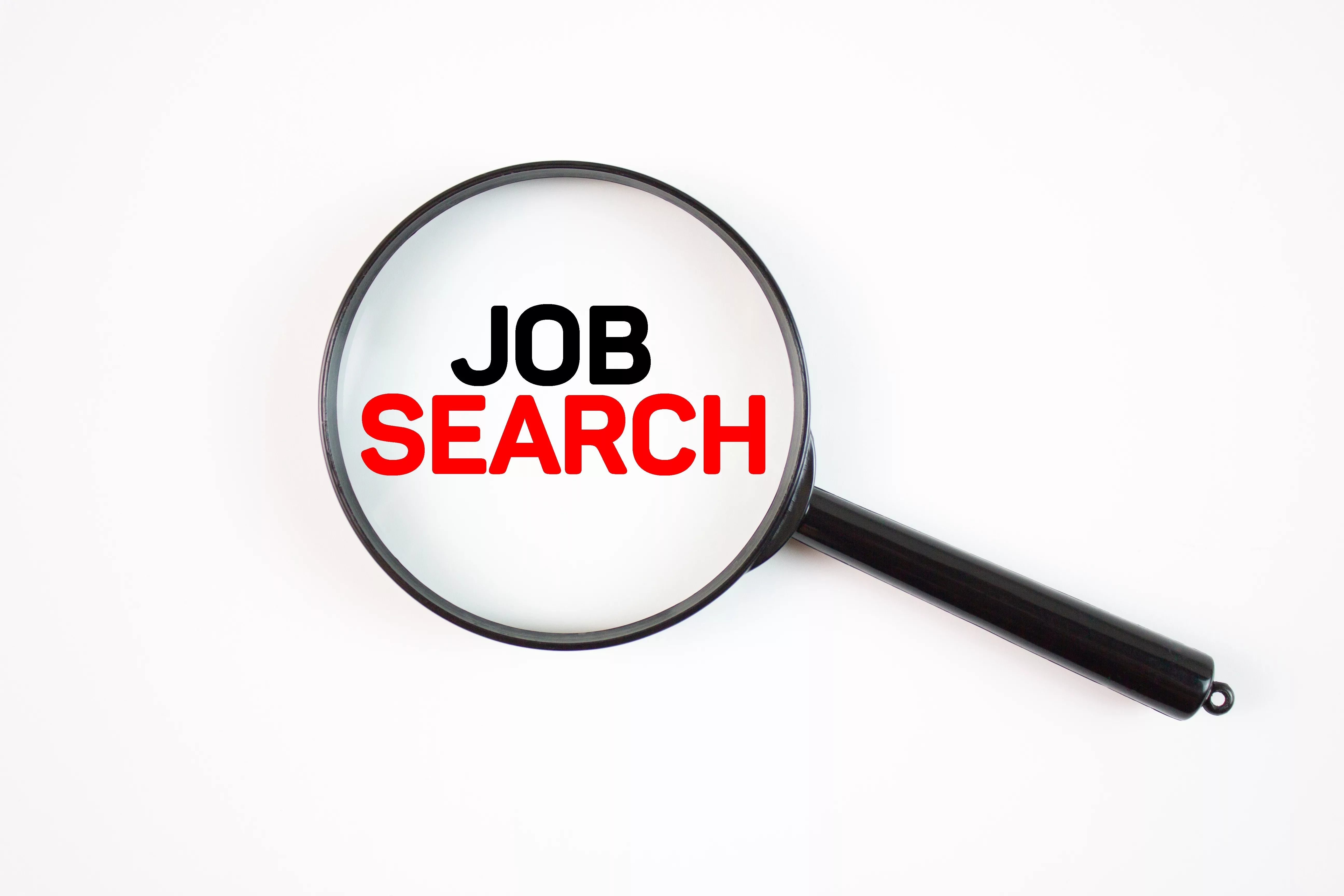 jobsearchtextwordinscriptionthroughamagnifyingglasson
