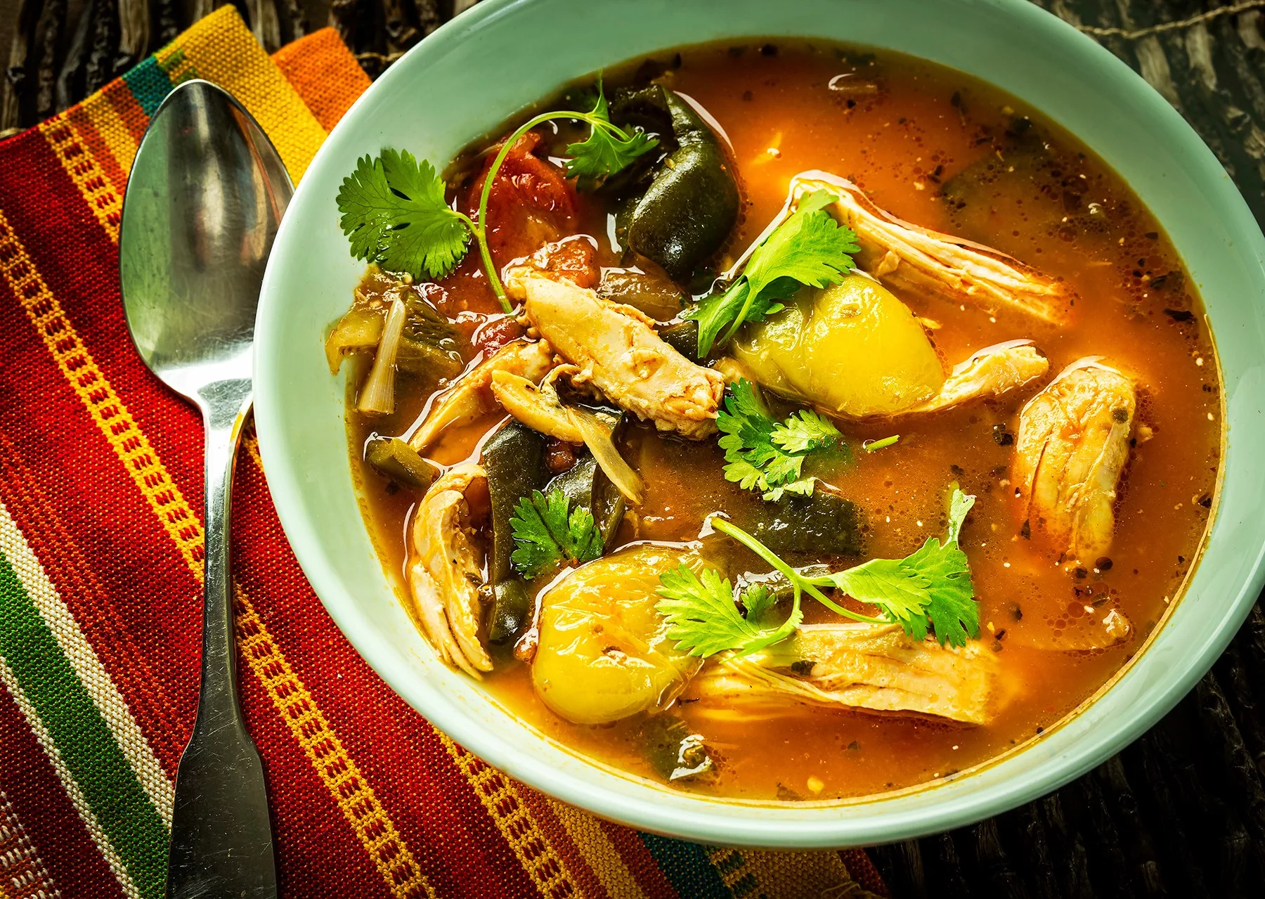 poblano-and-chicken-soup