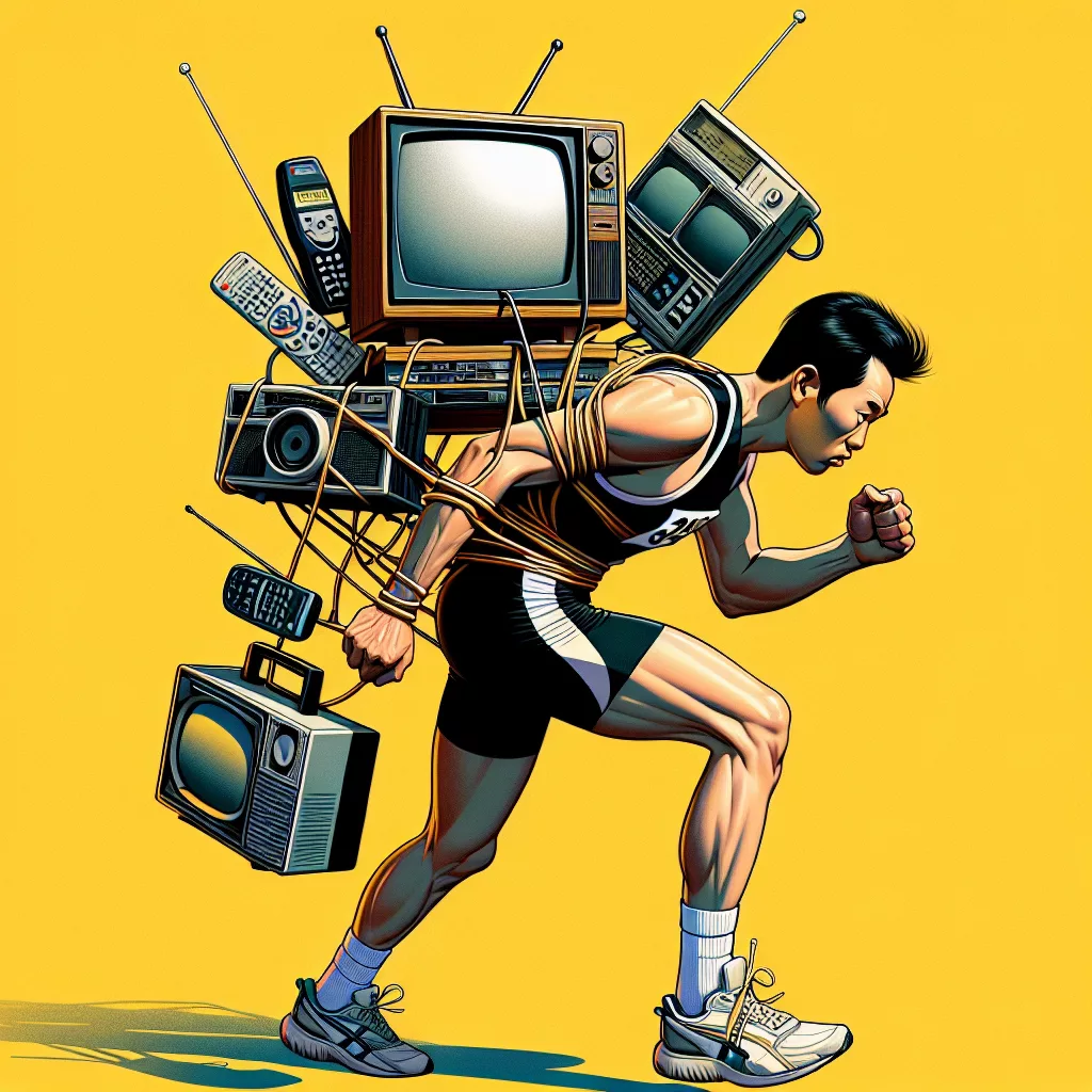 anathletetryingtorunaracewithabunch