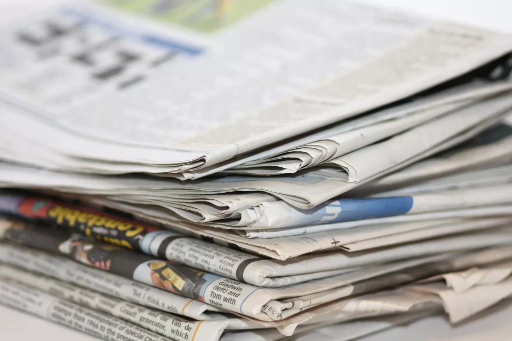 closeupimageofapileofnewspaper