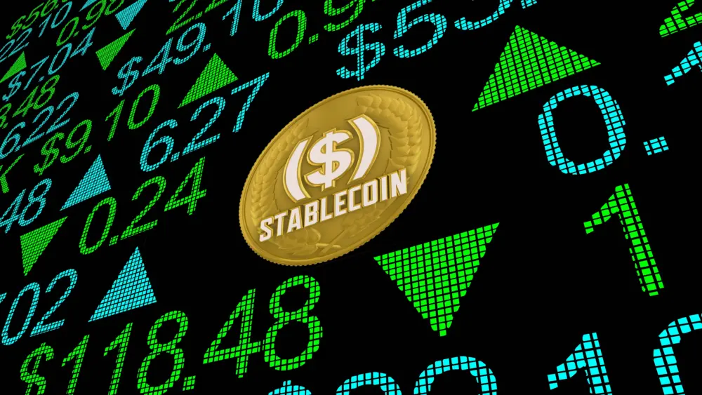 stablecoinstockmarketcryptocurrencytradingpricesinvestment3dillustration