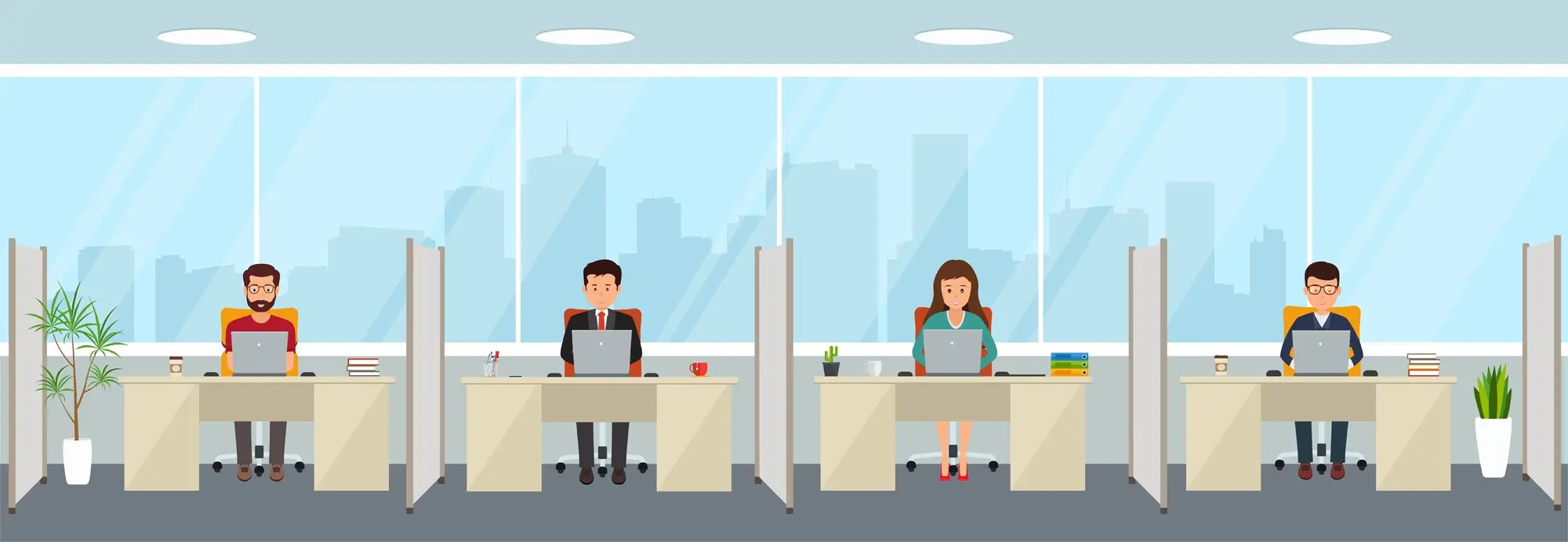 modernofficeinteriorwithemployees-creativeofficeworkspace