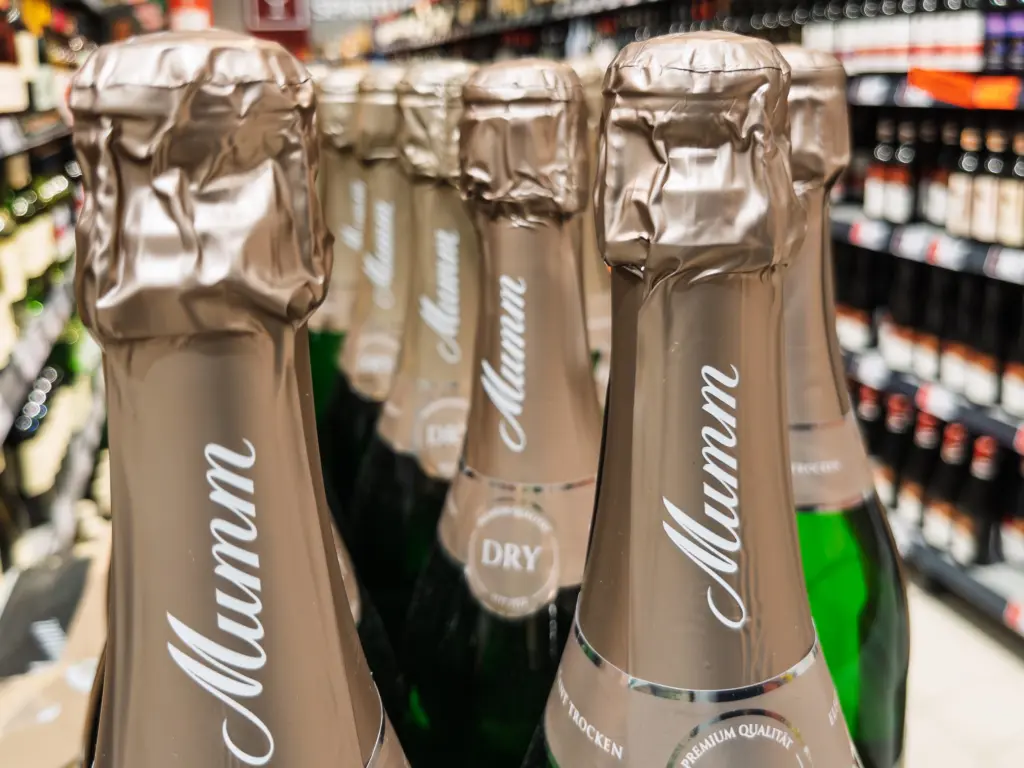 germany-oct142025mummchampagnebottlesdisplayedin