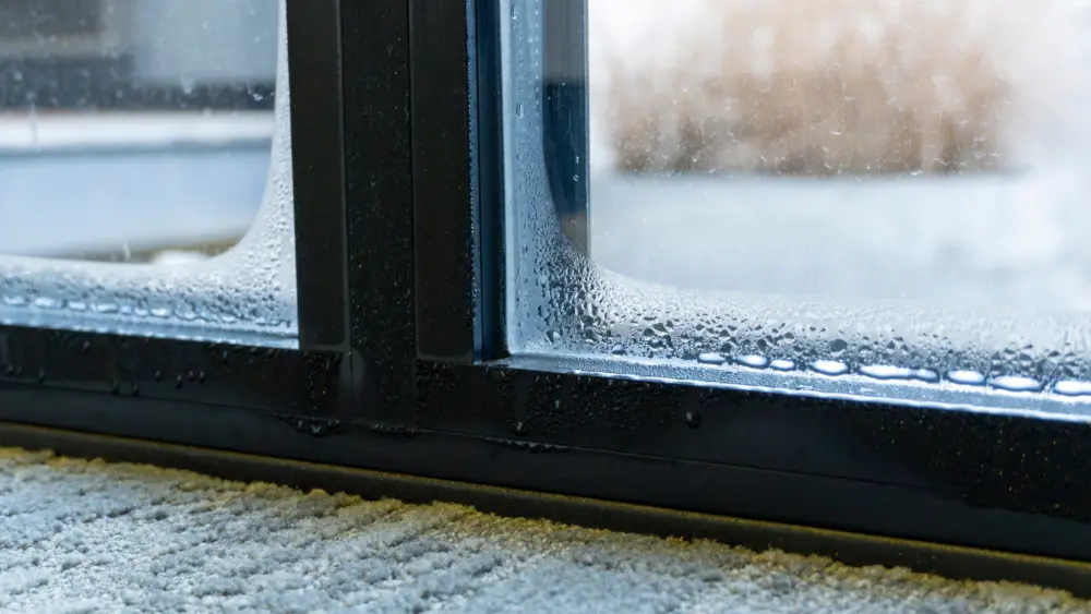 closeupofdoubleglazedwindowdoorcondensationcausesby
