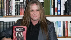 Singer Sebastian Bach signs copies of his book "18 and Life on Skid Row" at Book Revue on December 5^ 2016 in Huntington^ New York.