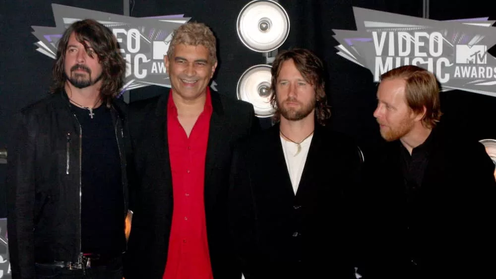 Foo Fighters arriving at the 2011 MTV Video Music Awards at the LA Live on August 28^ 2011 in Los Angeles^ CA