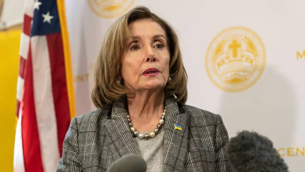 Speaker Nancy Pelosi holding town hall at Mount Saint Vincent College; New York^ NY - March 14^ 2022