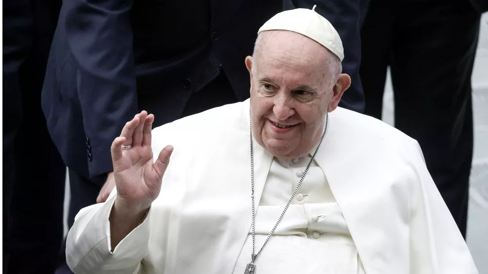 Pope Francis during his weekly general audience in the Paul VI hall. VATICAN CITY^ VATICAN - 18 JANUARY 2023