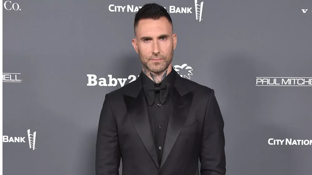 Adam Levine arrives for Baby2Baby 10 Year Gala Presented by Paul Mitchell on November 13^ 2021 in West Hollywood^ CA