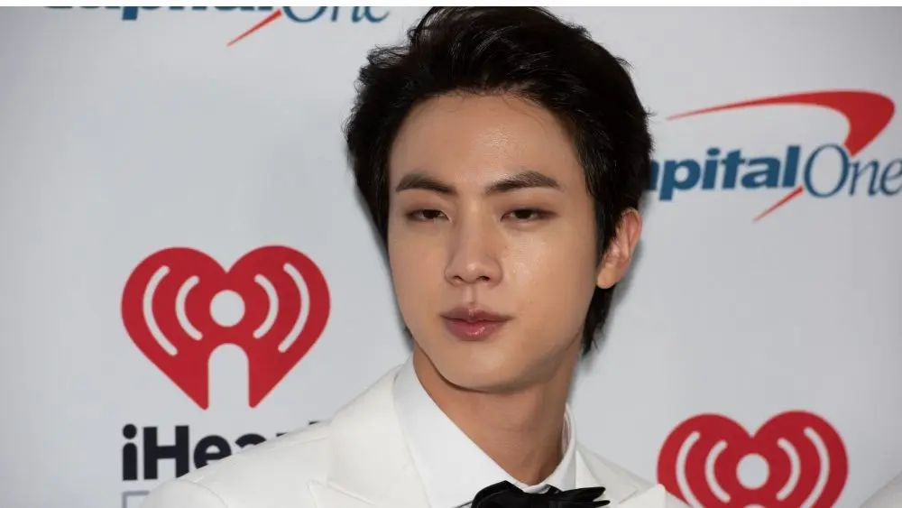 Jin of boy band BTS arrives for the KIIS FM's iHeartRadio Jingle Ball at the Forum Los Angeles in Inglewood^ CA Los Angeles^ California / USA - December 6 2019