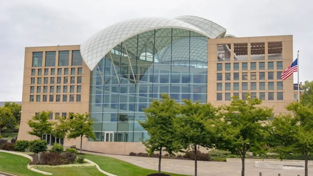 View of the United States Institute Of Peace building in the city of Washington DC^ USA. Washington DC^ USA - October 13^ 2017