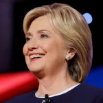 former U.S. Senator Hillary Clinton at Wynn Las Vegas in first CNN Democratic Debate. LAS VEGAS^ NV - OCTOBER 13 2015