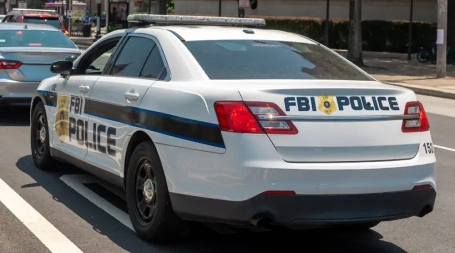FBI agents in Washington DC. Police FBI car patrolling the streets of the capital. FBI vehicle near the U.S. Capitol. Federal agents. Criminal activity in DC. FBI car near Capitol Hill. Police