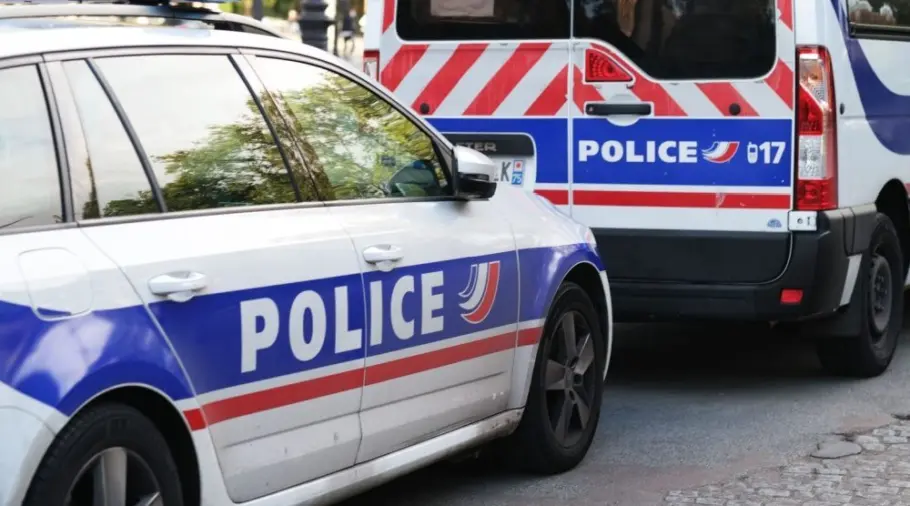 Police cars on the Paris streets. Paris ^France - September 03.2020