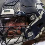 Seattle Seahawks defensive end Leonard Williams (99) warms up before an NFL football game against the Los Angeles Rams at SoFi Stadium Sunday Nov. 16^ 2025^ in Inglewood^ Calif.