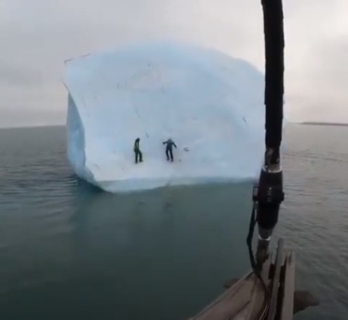 Giant Iceberg Flips Over On Top Climbers | Star 104.5