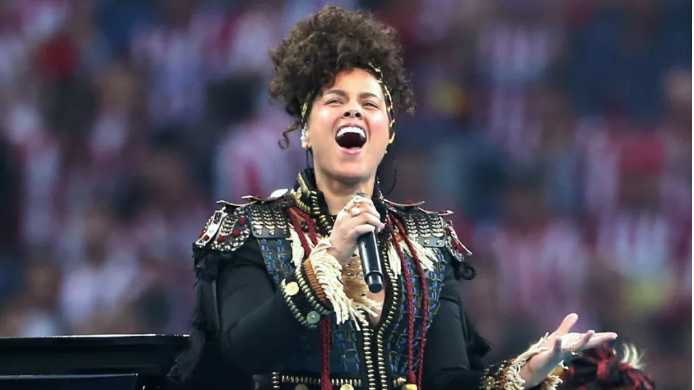 Alicia Keys' performance at UEFA Champions League Final - Real Madrid vs Atletico - Milan - Stadio San Siro - 28/05/2016