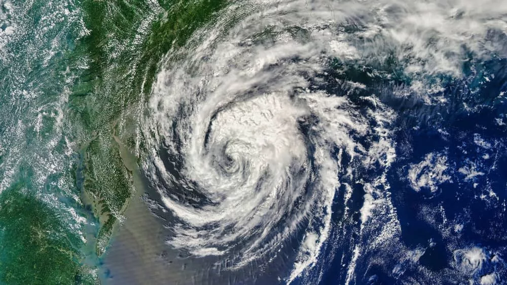 Tropical Storm Beryl 02L approaching New England. Tropical Storm Beryl 02L approaching New England. Elements of this image furnished by NASA.