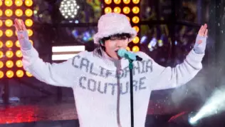 J-Hope^ member of BTS^ performs during the 2023 Times Square New Year's Eve celebration in New York on December 31^ 2022