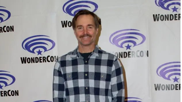 Will Forte arrives at the press room for "Housebroken" during Day 2 of the 2023 WonderCon convention at the Anaheim Convention Center on March 25^ 2023.