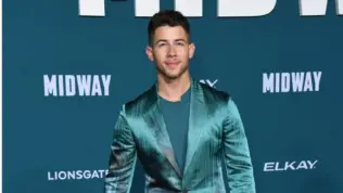 Nick Jonas arrives for the "Midway" Los Angeles Premiere. on November 05 2019 in Westwood^ CA