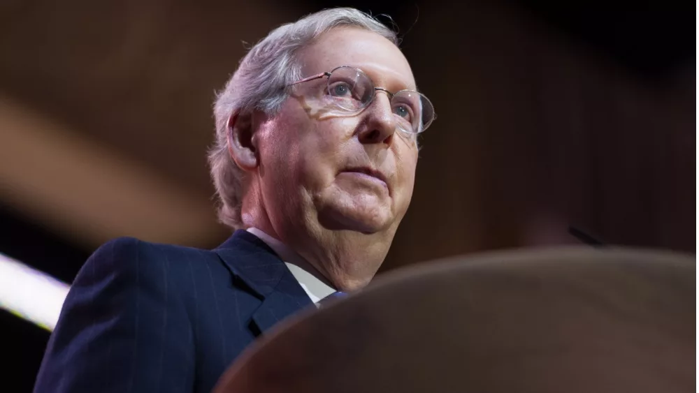 Senator Mitch McConnell (R-KY) speaks at the Conservative Political Action Conference (CPAC).NATIONAL HARBOR^ MD - MARCH 6^ 2014: