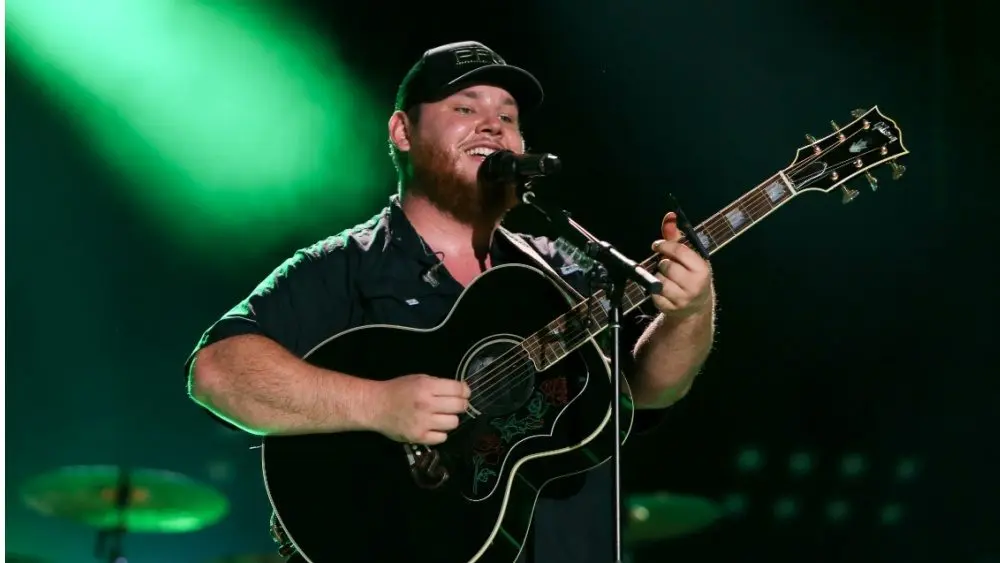 Luke Combs performs at the 2018 CMA Fest at Nissan Stadium on June 9^ 2018 in Nashville^ Tennessee.
