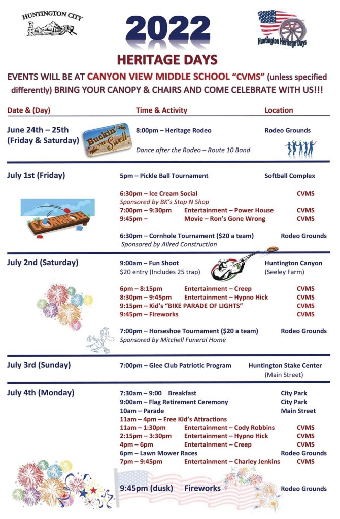 2022 Huntington Heritage Days Celebration KOAl Price,UT