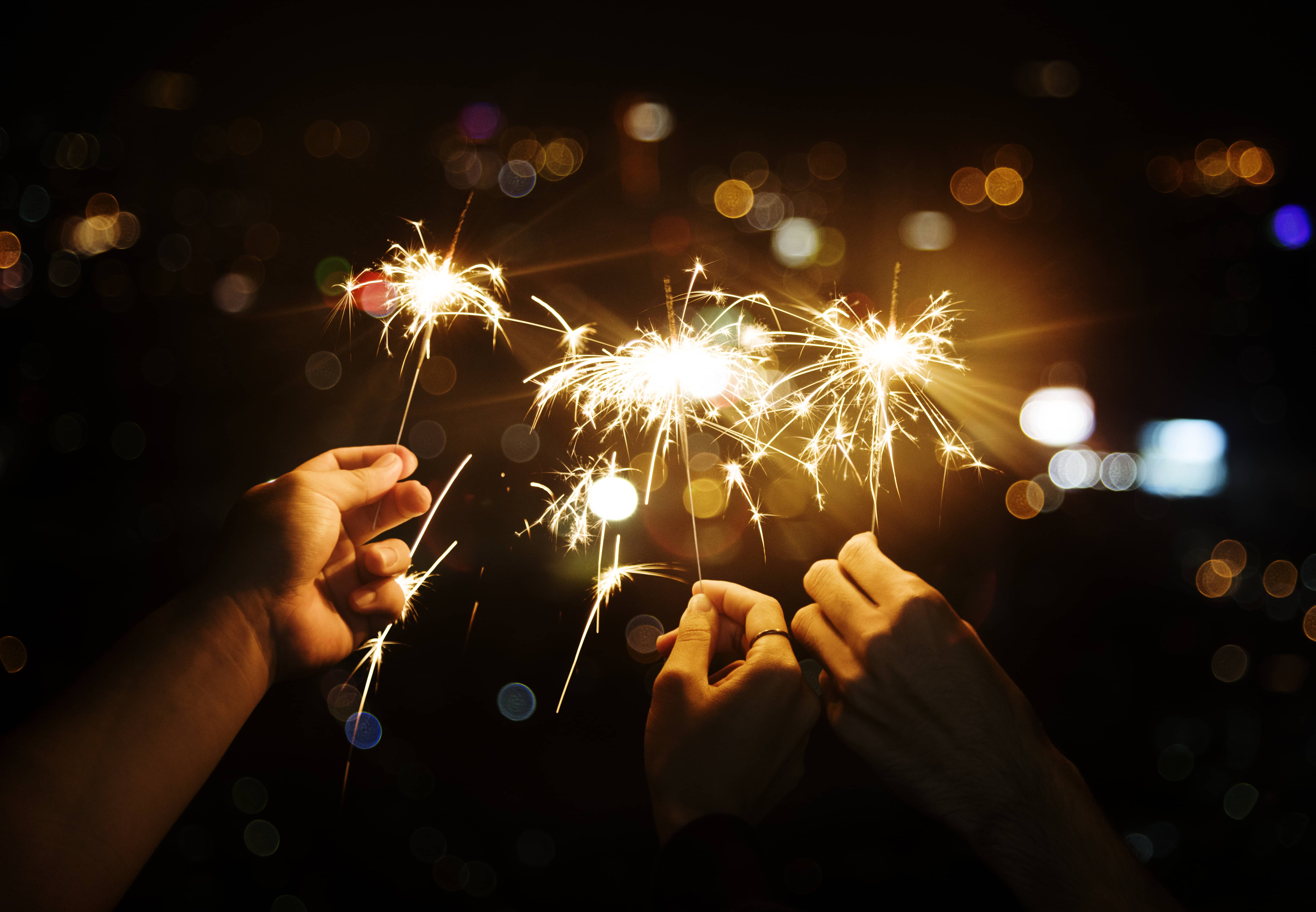 celebrating-with-sparklers-in-the-night