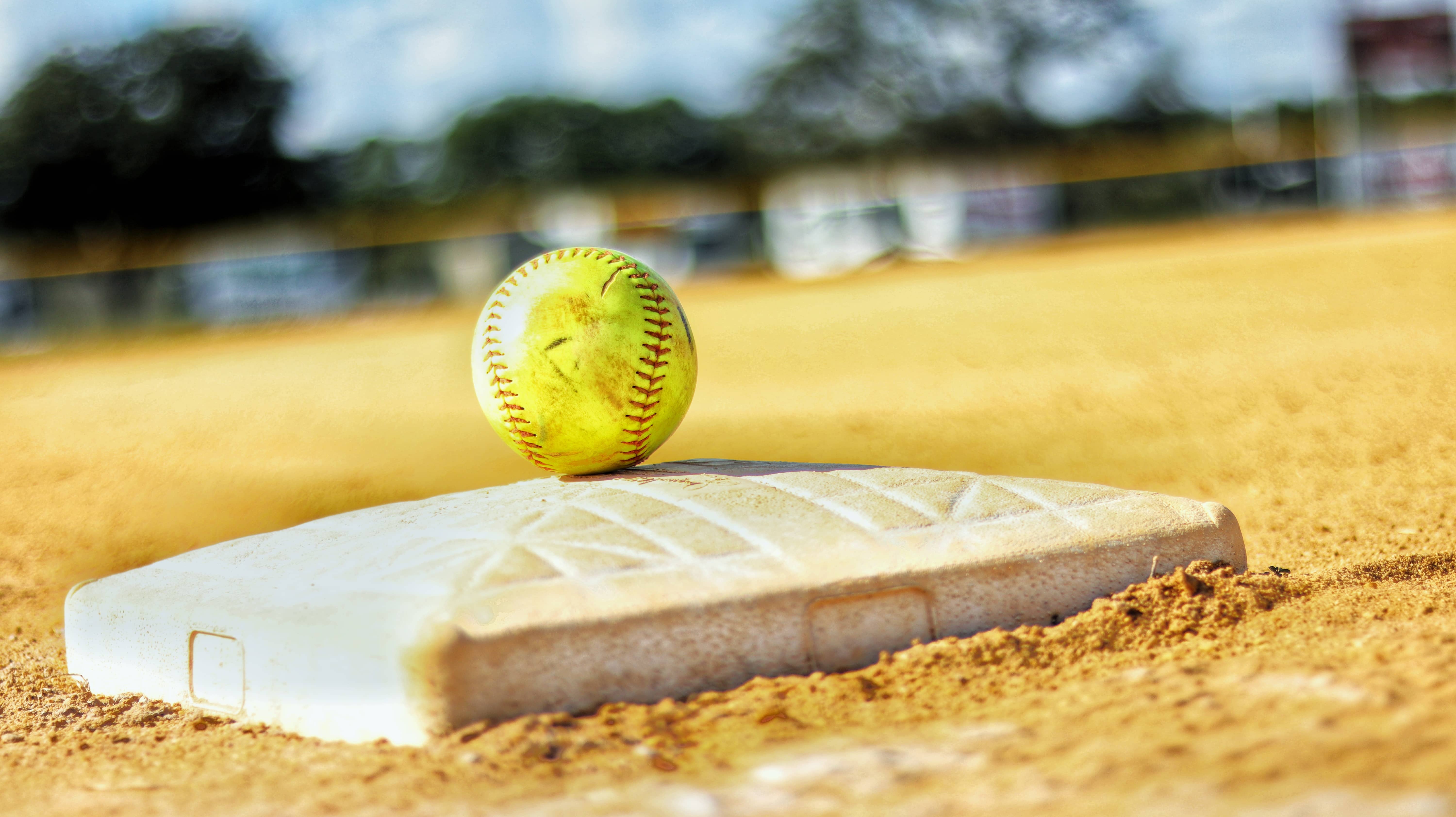 closeup-of-a-dirty-softball-ball