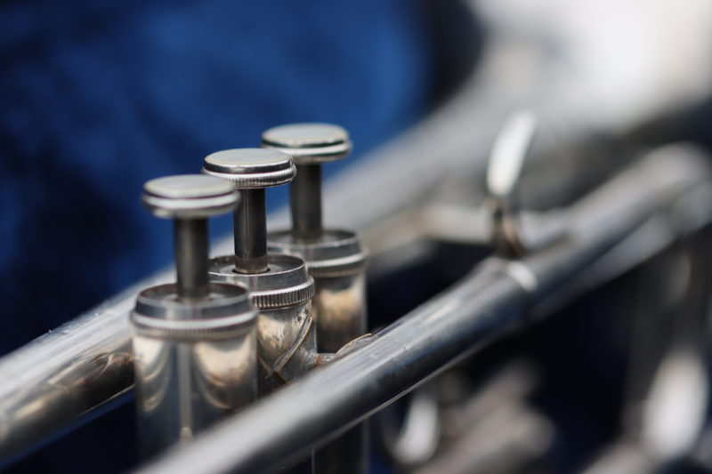 selective-focus-shot-of-the-details-of-a-trumpet