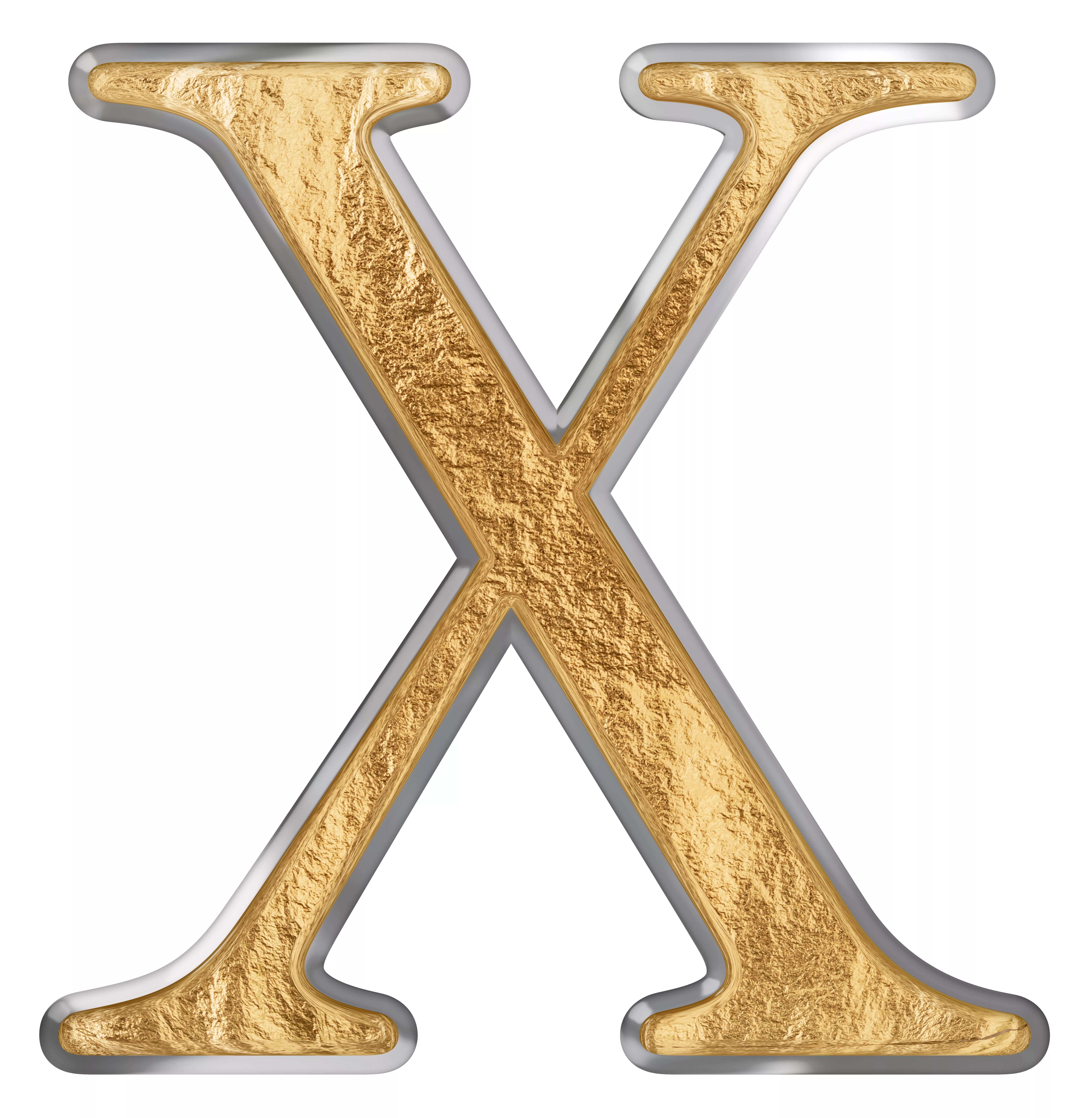 uppercase-letter-x-isolated-on-white-3d-render