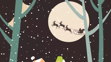 santa-claus-sleigh-with-reindeer-fly-over-the-city