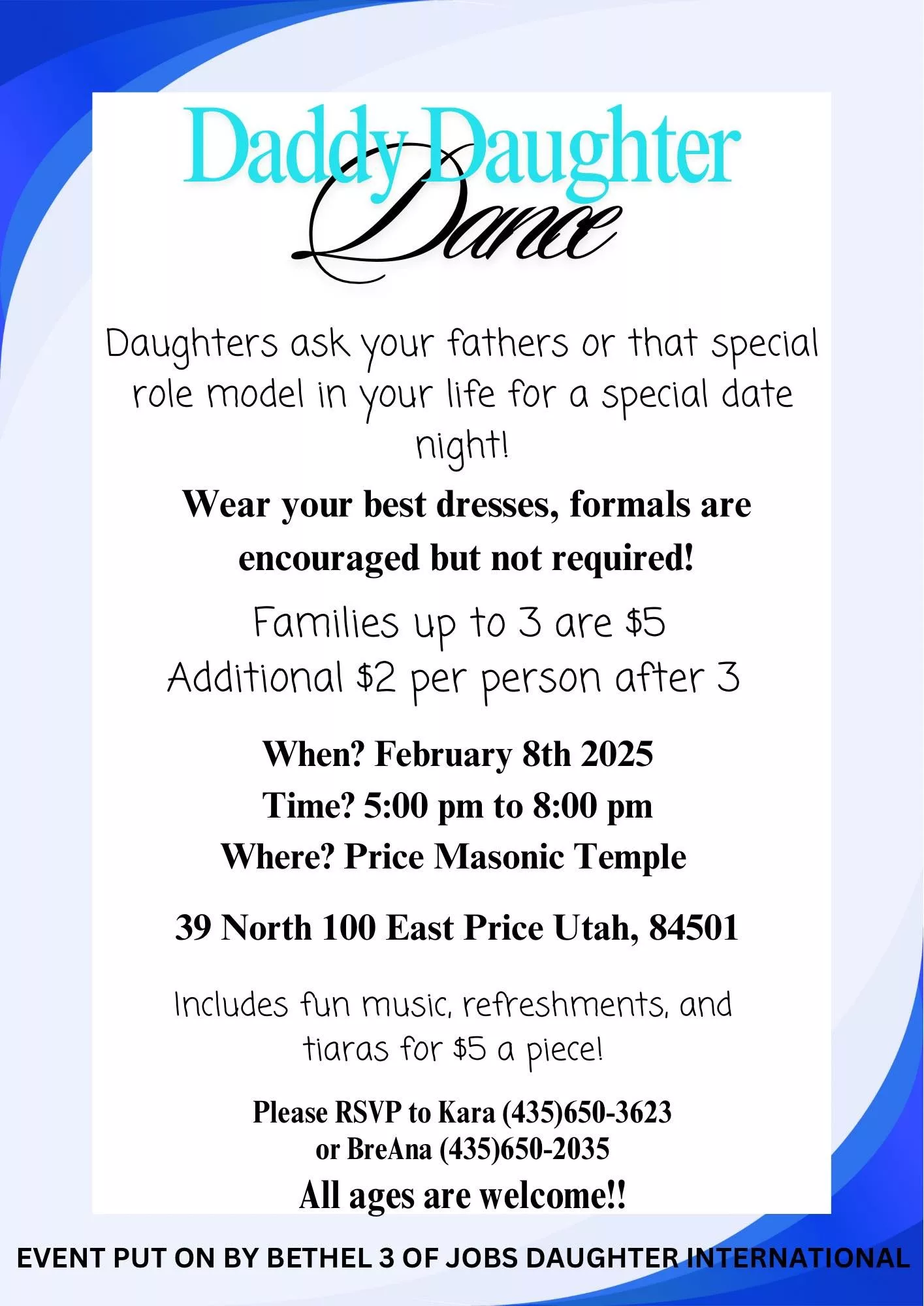 Job’s Daughters International ‘Daddy Daughter Dance’