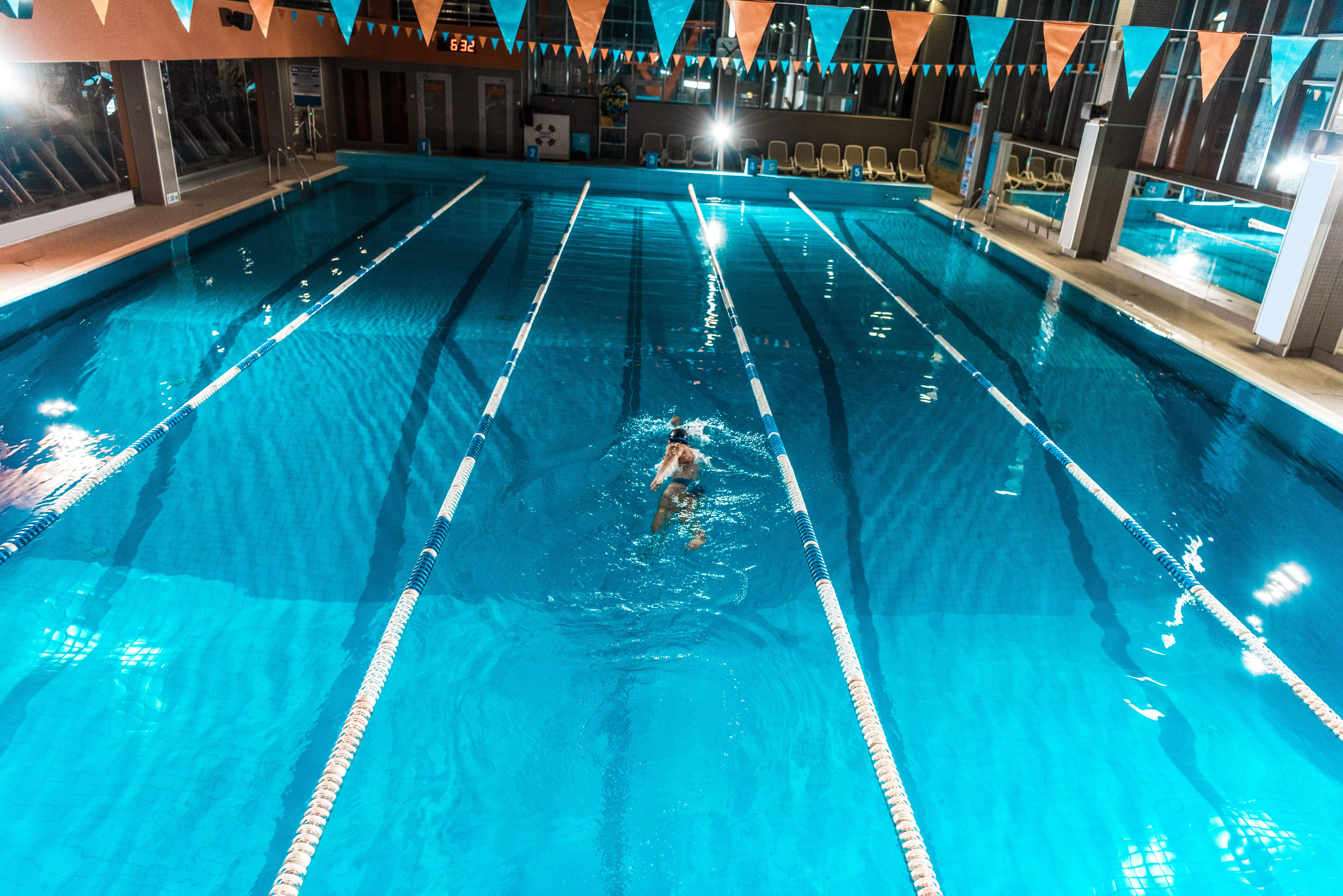 overhead-view-of-swimmer-in-competition-swimming-pool