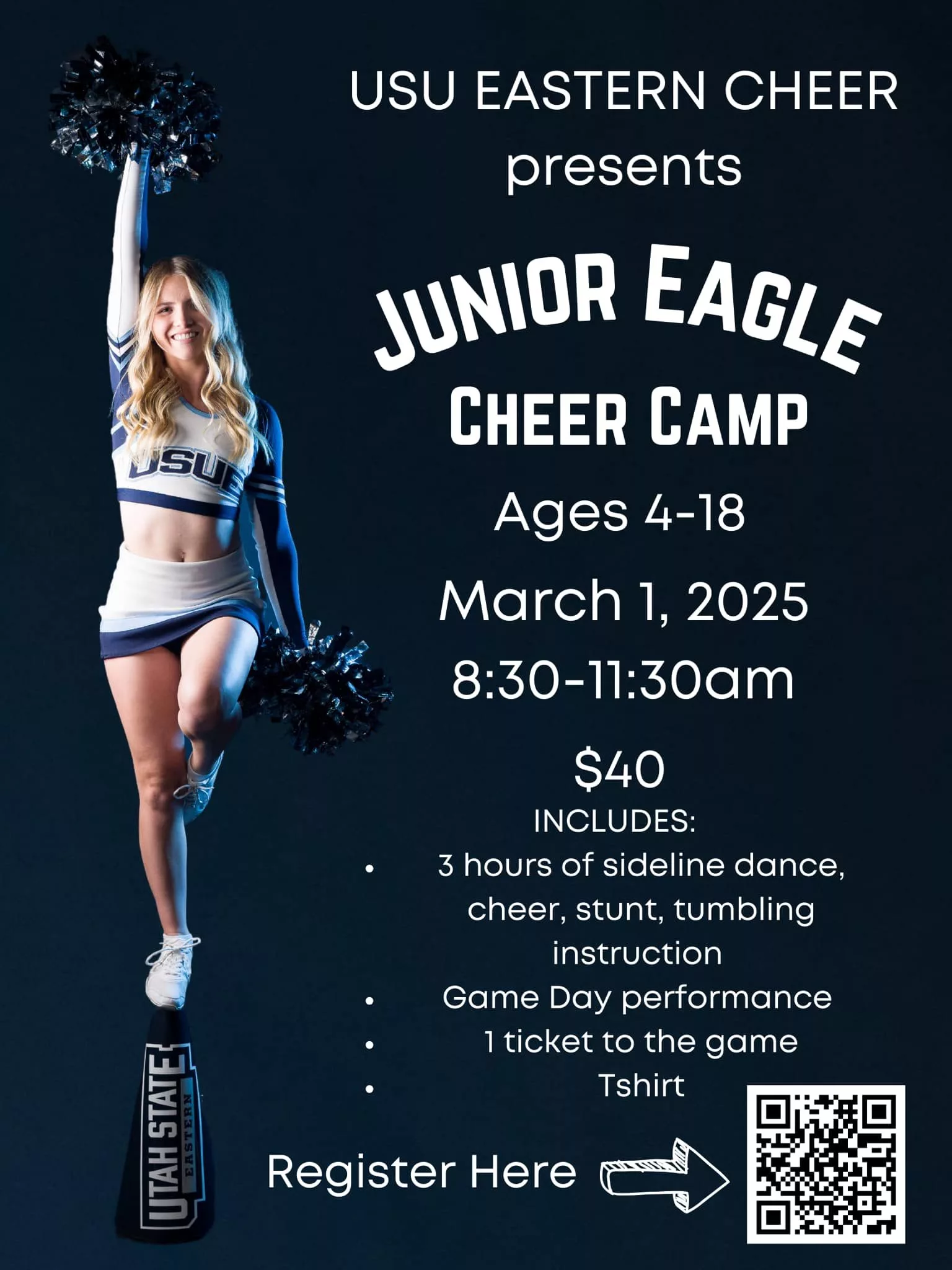 USU Eastern Cheer presents Junior Eagle Cheer Camp