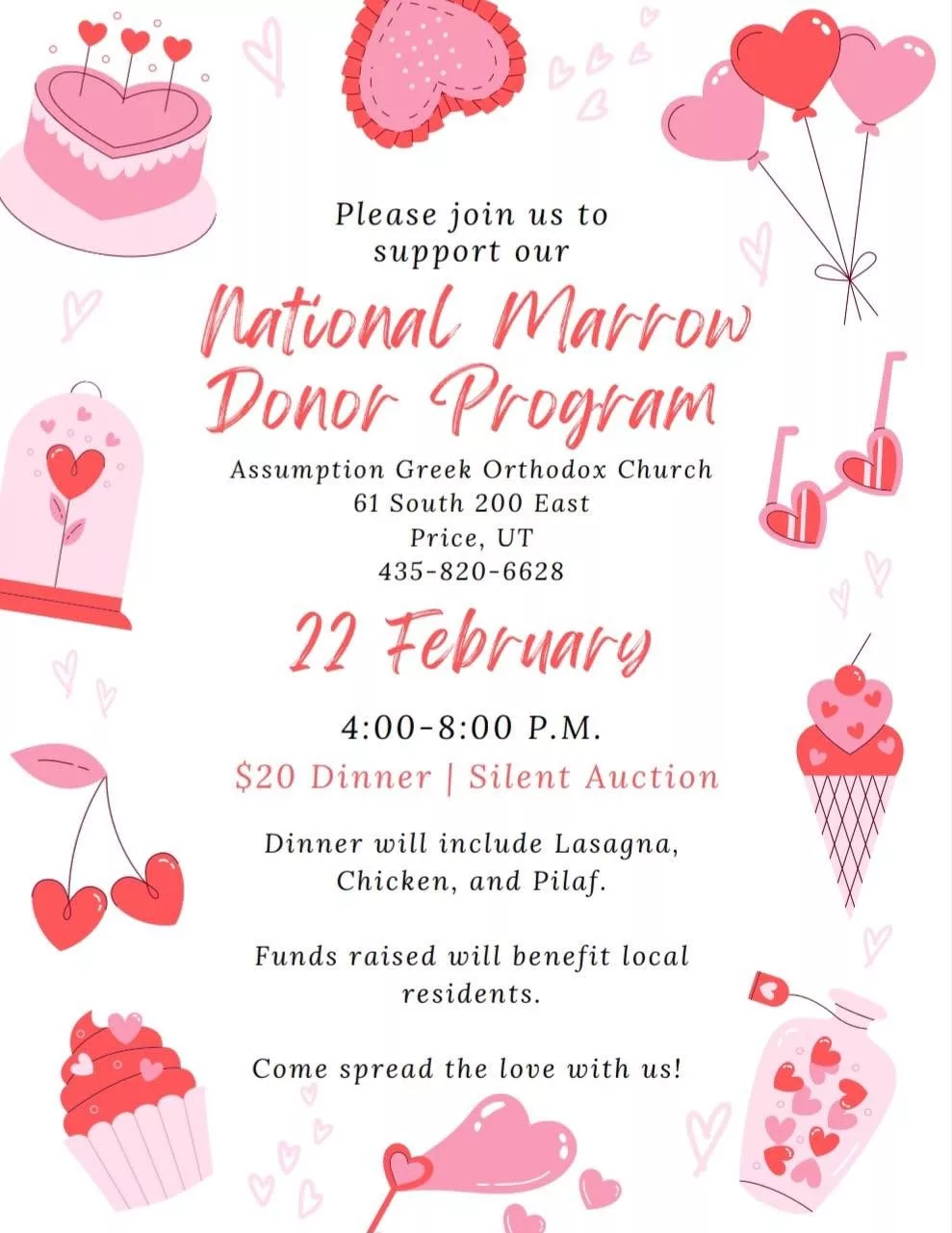 Assumption Greek Orthodox Church National Marrow Donor Program: Dinner & Silent Auction