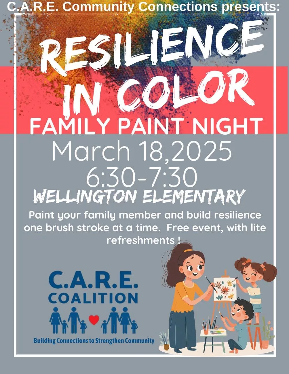 C.A.R.E. Community Connections presents Resilience in Color Family Paint Night
