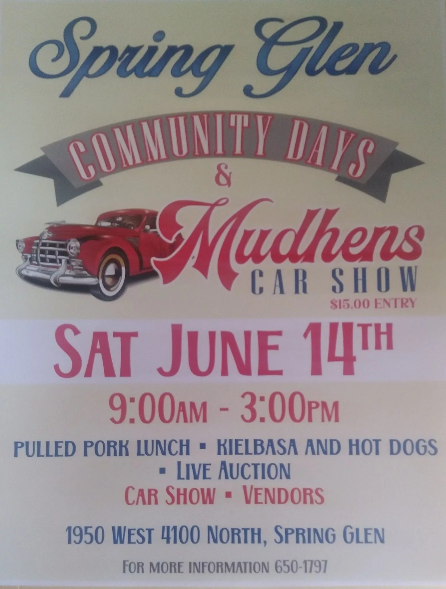 Spring Glen Community Days & Mudhens Car Show