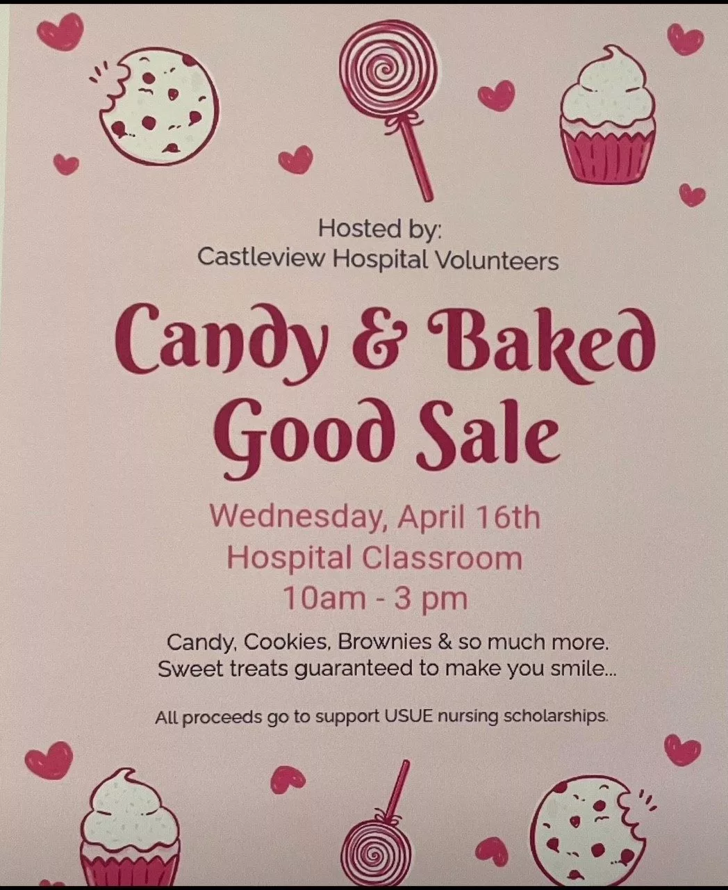 Castleview Hospital Volunteers Candy & Baked Good Sale