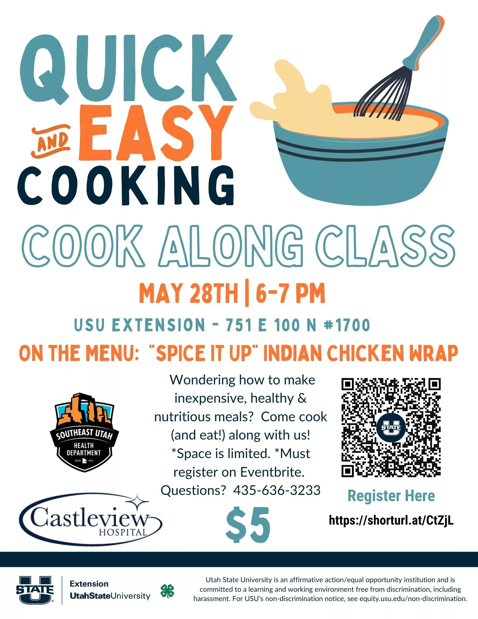 Quick & Easy Cooking Cook Along Class
