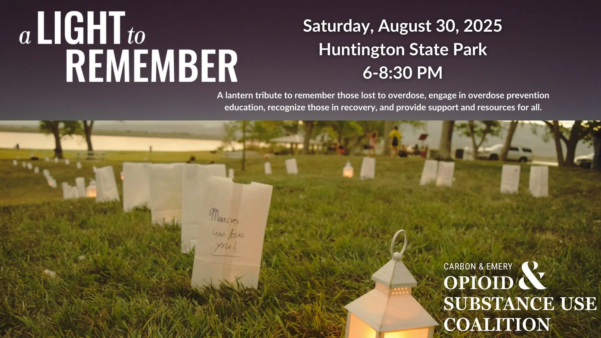 Carbon & Emery A Light to Remember – Overdose Awareness Day
