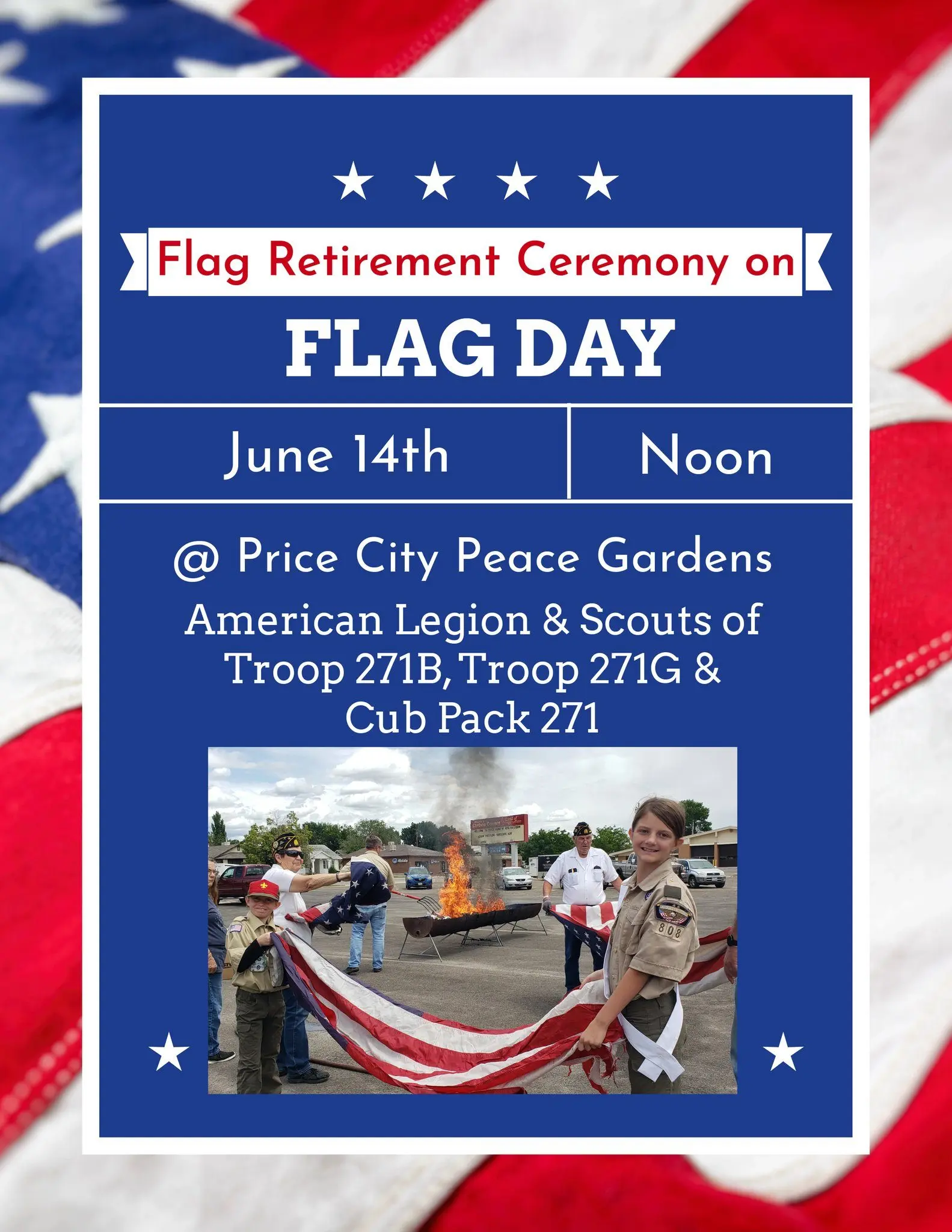 Flag Retirement Ceremony on Flag Day