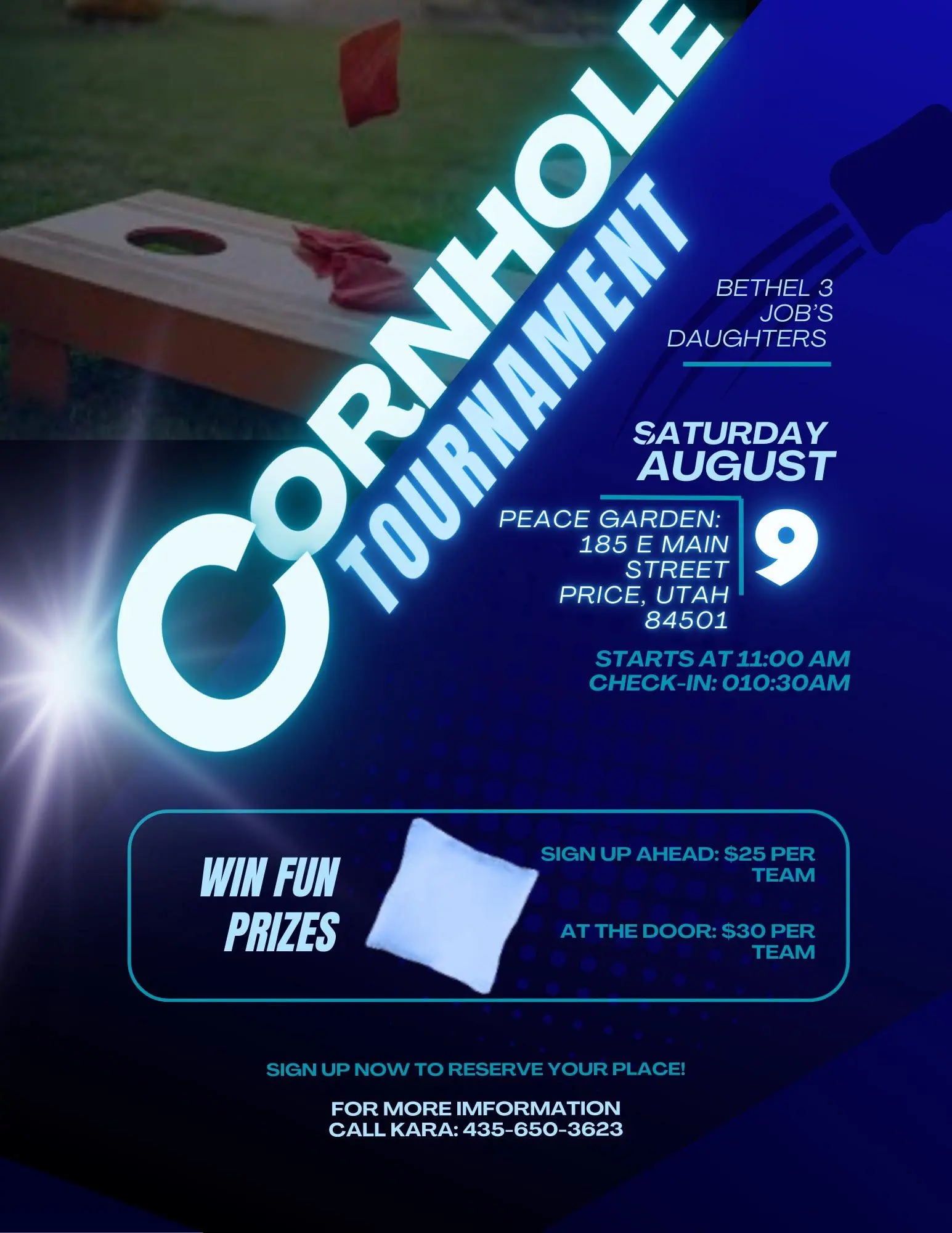 Bethel 3 Job’s Daughters Cornhole Tournament