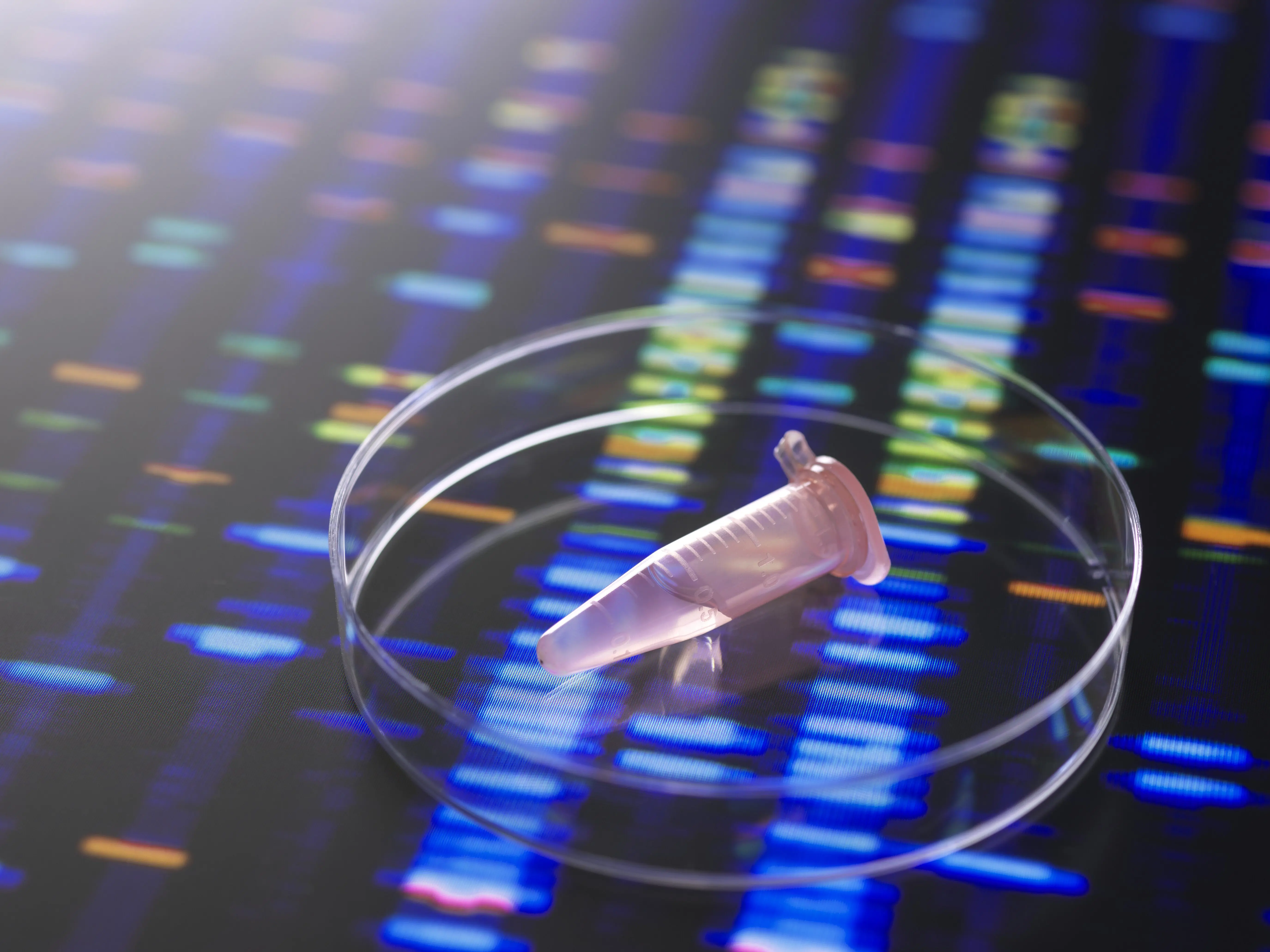 close-up-of-dna-samples-in-microcentrifuge-tubes-with-the-dna-profile-on-a-monitor-screen