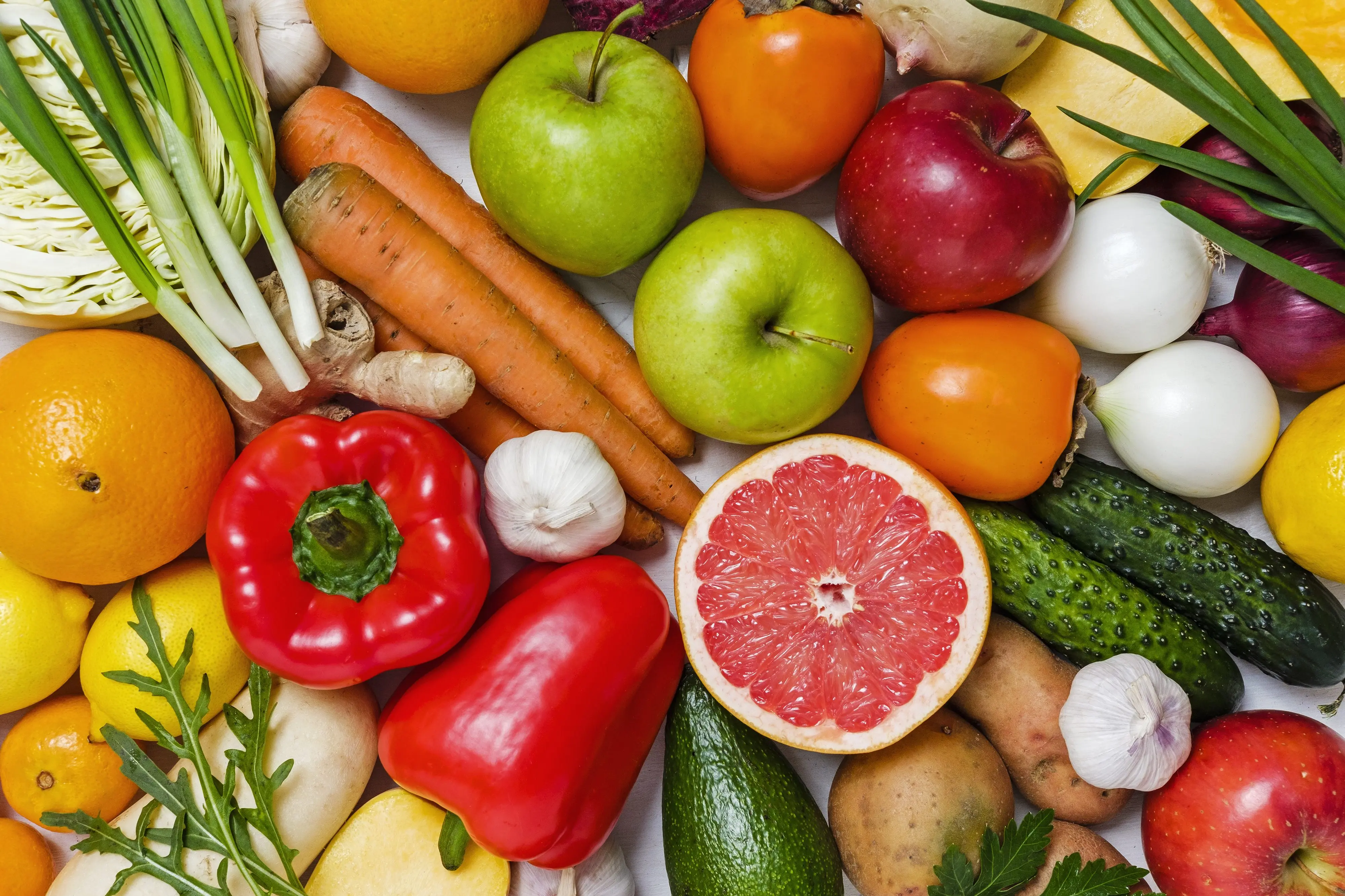 fruits-and-vegetables-background-concept