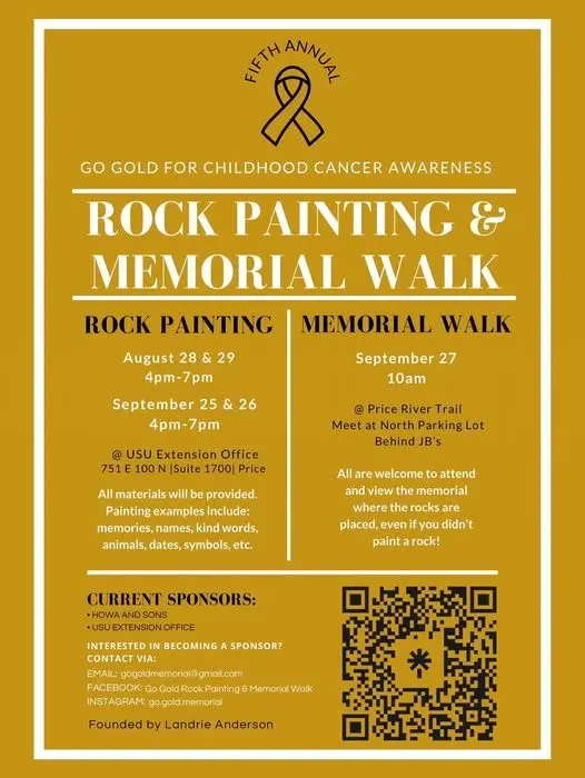 The 5th Annual Go Gold for Childhood Cancer Awareness Rock Painting & Memorial Walk