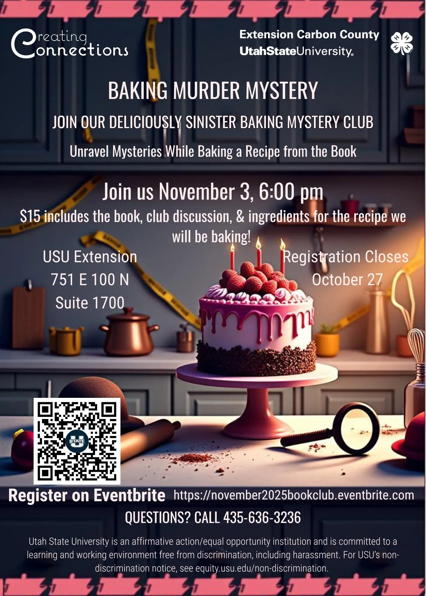 USU Extension’s Creating Connections hosting Baking Murder Mystery